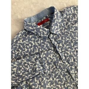 GEORGE ROTH Los Angeles Men's Paisley Print Button Up Shirt Size 3X Tall